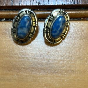 Designer Priscilla Smith, Native American-Lapis Earrings